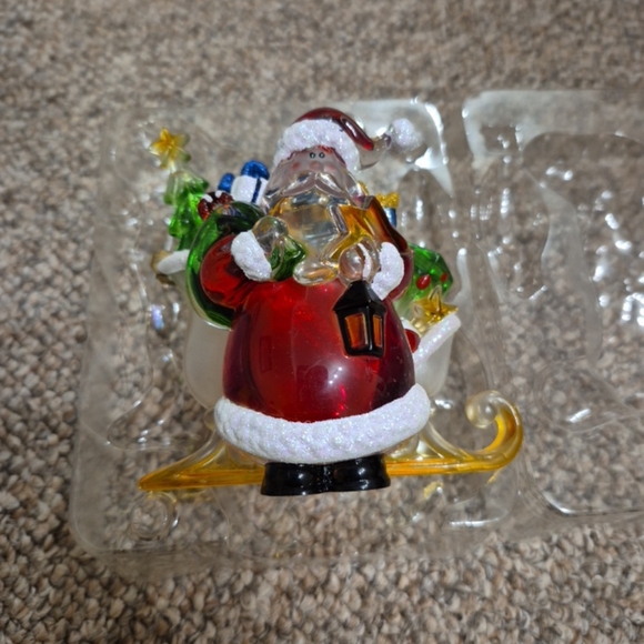 Holiday Christmas Santa and Sleigh Night Light EUC - Picture 2 of 9